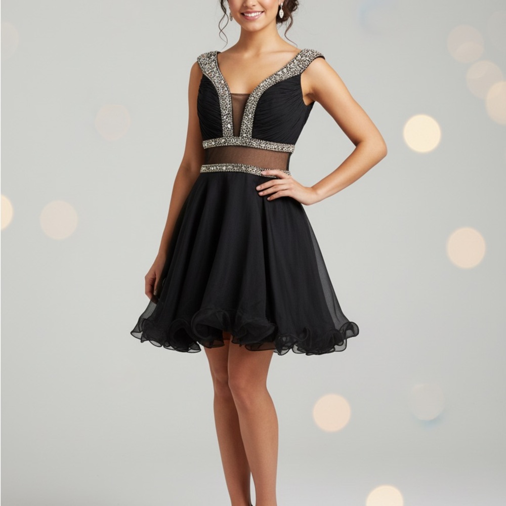 Elegant Black Sleeveless Dress